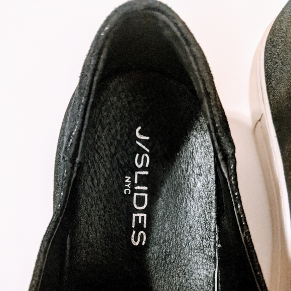 Anthropologie J/Slides Black Sequin Slip Ons SZ 8 - Picture 4 of 8